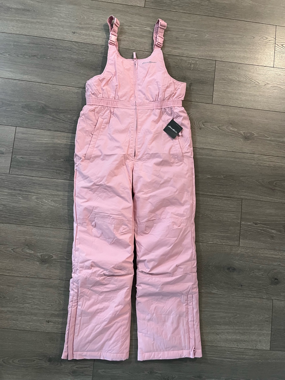 NWT Eddie Bauer Light Pink Kids Snow Bib Pants Size Large/14